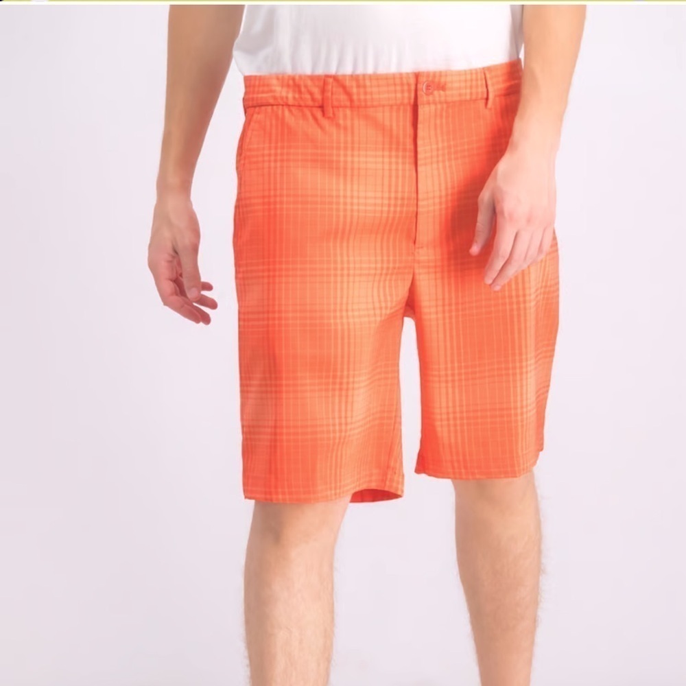 Greg Norman Tonal Plaid 9.75 inch Shorts size 40